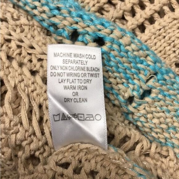 Coldwater Creek Vintage Crochet Tunic Cover-up, Beige, size XL - Picture 7 of 7